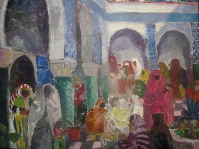 Patio in Algiers by Charles Georges Dufresne